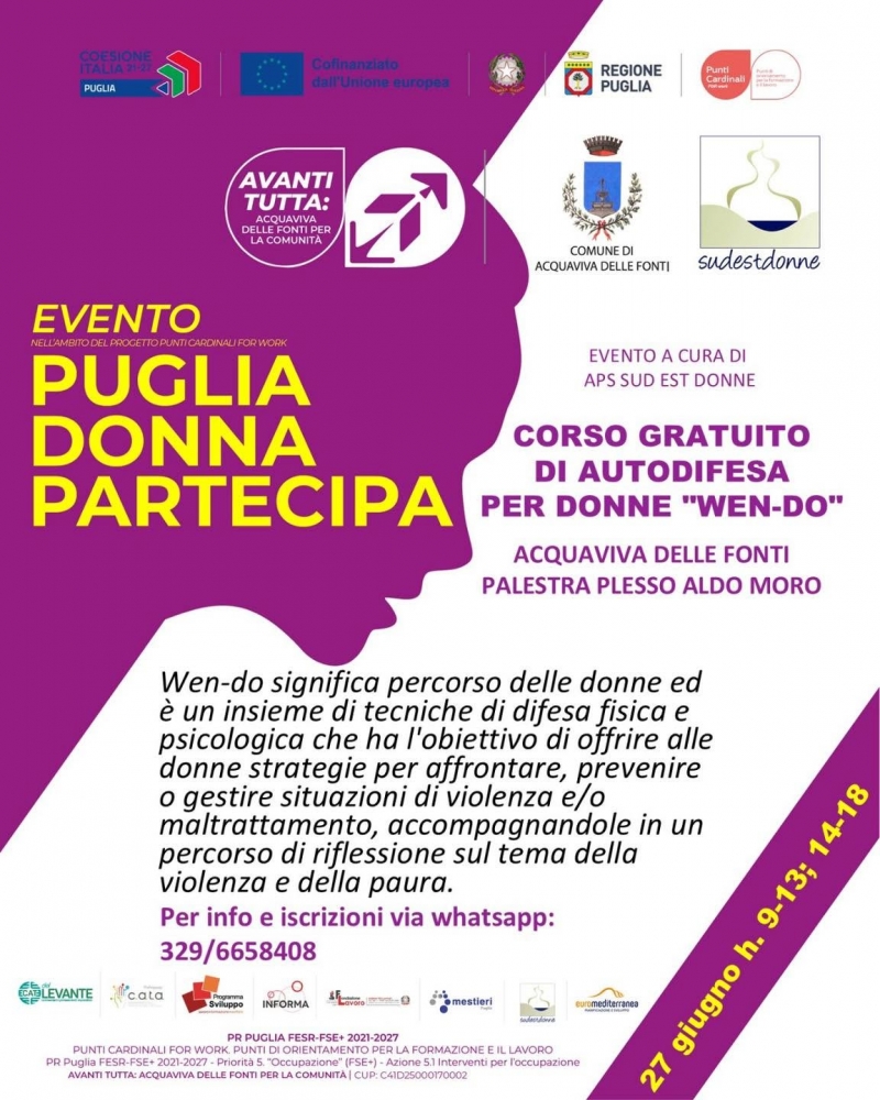 Punti Cardinali for Work - Avanti tutta: Acquaviva delle Fonti per la Comunit� - Evento Puglia donna partecipa.