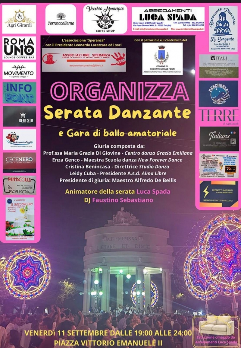 Serata danzante e gara di ballo amatoriale - Venerd� 11 settembre